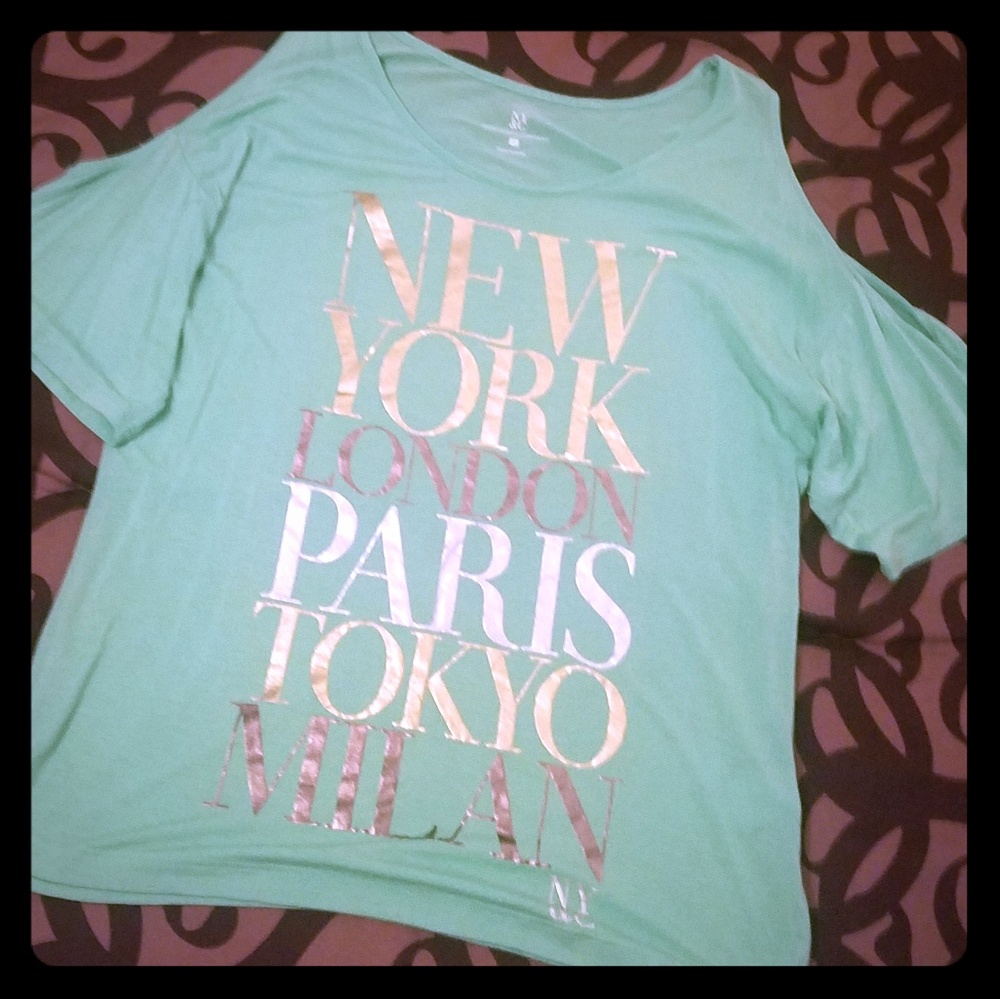 New York & Company Cold Shoulder Blouse